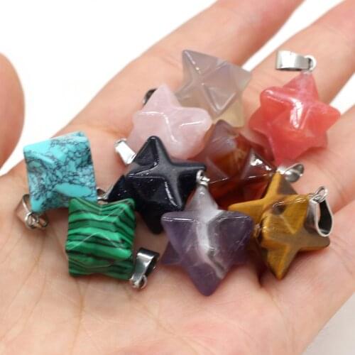 New Style Natural Stone Pendant Thorn Spherical Shaped Semi-precious Pendant For Jewelry Making Charms DIY Necklace Accessory