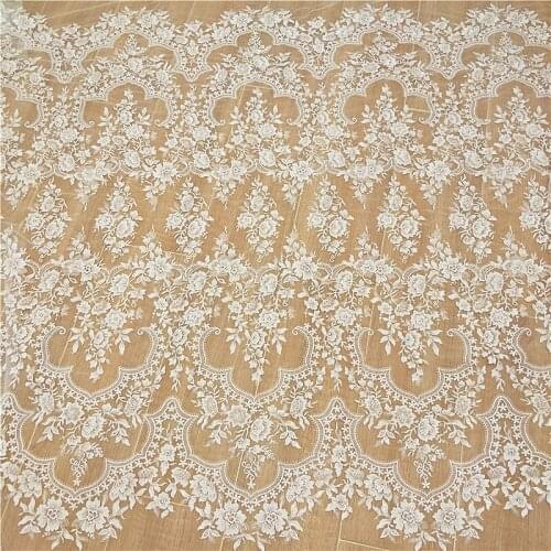 Wholesale wedding lace flower fabric embroidery DIY for dress
