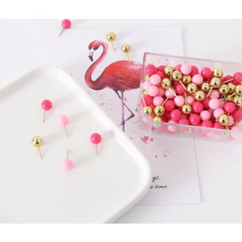 TUTU 120pcs Push Pins Office Decorative Gift Stationery Colored Thumb Tack Message Cork Board Pushpin Thumbtack H0460