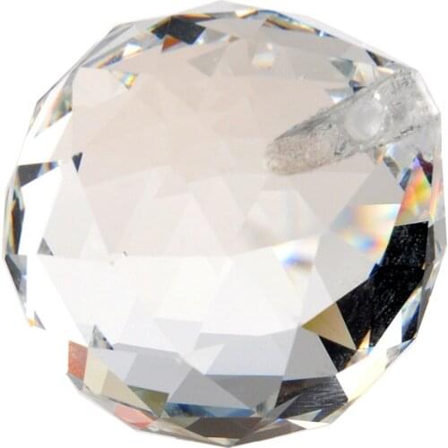 10 PC/lot Clear 30mm Glass Crystal Prisms Faceted Lighting Ball for wedding& fengshui Suncatcher Chandelier Pendant Parts