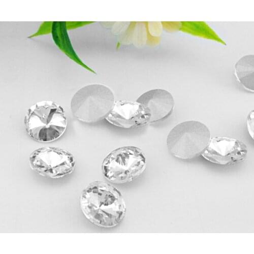 Clear Crystal Nail Rhinestone Non Hotfix Rhinestones 6mm 10pcs Round Crystals DIY 3D Nail Art Gems decoration