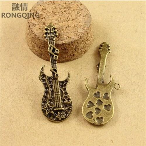 RONGQING 40pcs/pack DIY Musical charm for making jewelry accessories 2019 Musical Instruments Guitar