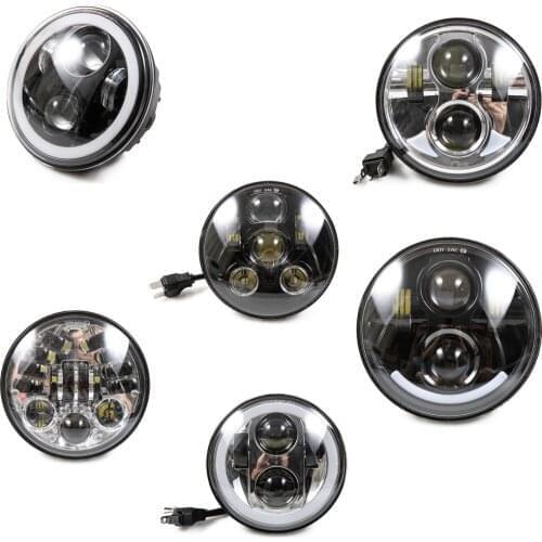 5-3/4 5.75" LED Headlight For Harley Dyna Street Bob Super Wide Glide Low Rider Night Rod Train Softail Deuce Custom Sportster