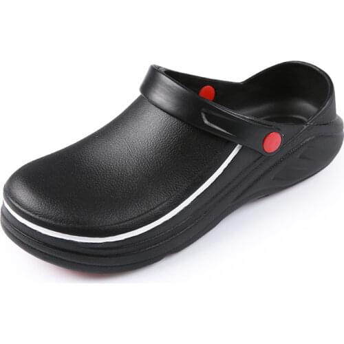 Hotel Restaurant Kitchen Chef Shoes Resistant Waterproof Oil-Proof Work Shoes Non-slip Flat Safety Shoes Clogs Plus Size 36-47