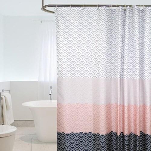 Waterproof Shower Curtain Set with 12 Hooks WIFI Style Bathroom Curtains Polyester Fabric Bath Mildew Proof for Home Decor