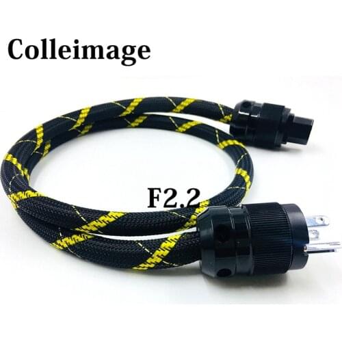 Colleimage HI-End Audio Grade OFC Power Cable Gold plated US power plug cable hifi power cord cable for DVD CD AMP