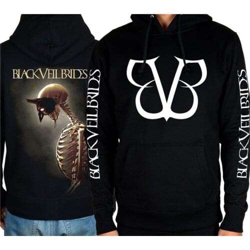 4 designs Pullover 3D Skull Outerwear Black Veil Brides angel Rock hoodies shell jacket heavy metal brand clothing Sweatshirt