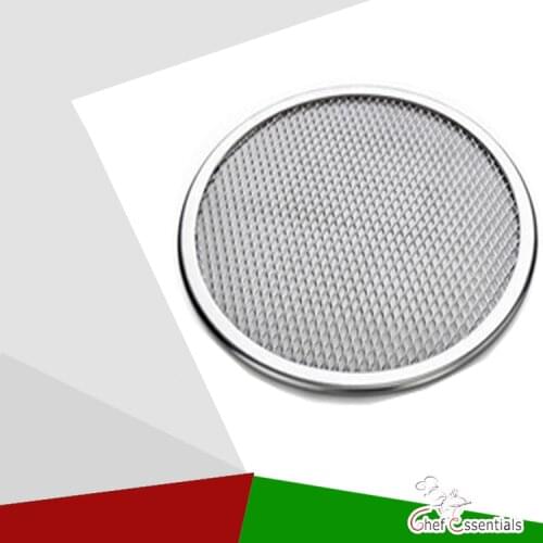 12" Seamless Rim Aluminium Mesh Pizza Screen Baking Tray Net Cookware Pizza Tool Equipment