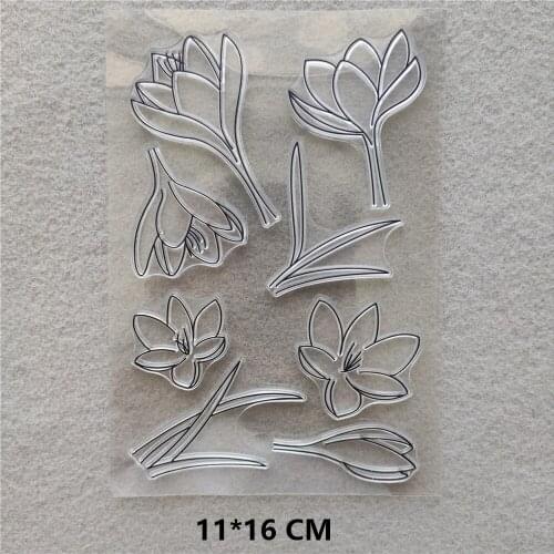 2020 Lotus Flowers Clear Stamps DIY Scrapbooking Craft Supplies Silicone Seal Custom Photo Album Transparent Stamp for Stamping