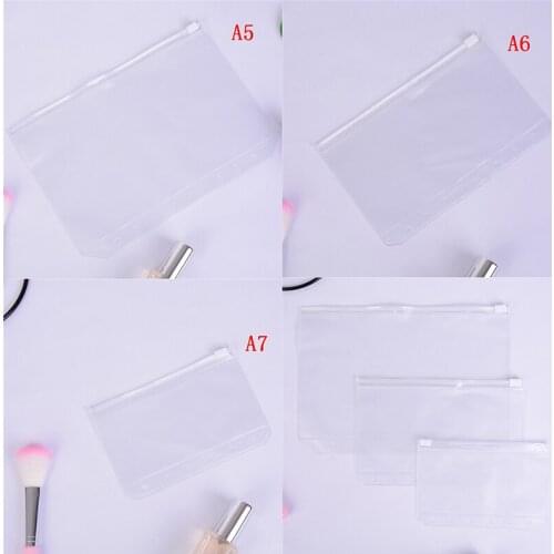 A5/A6/A7 Storage Bag School Office Supply Loose sheet zipper Self-sealing File