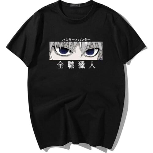 Anime HUNTER×HUNTER Manga Clothes Killua Zoldyck Funny Print Japanese T Shirt Tshirt Men Harajuku Vintage Oversized Tops Tee