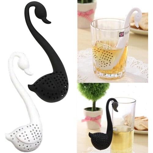 Food-grade Silicone Safe Durable Swan Hangs Tea Infuser Strainer Separator Filter Diffuser Teaware Kitchen Accessories Tools