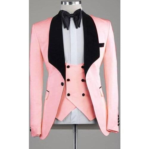 Handsome Groomsmen Wool blend Groom Tuxedos Mens Wedding Dress Man Jacket Blazer Prom Dinner (Jacket+Pants+Tie+Vest) A120