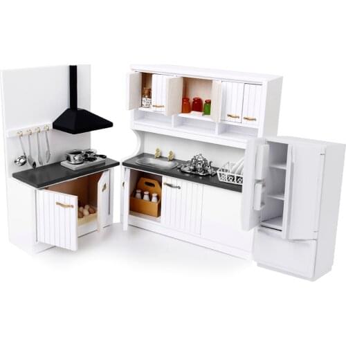 Doll House Dollhouse Miniatures Double Door 7.2x5.4x13.7cm Kitchen Ornaments