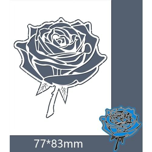 Metal Cutting Dies A Rose for 2020 New Stencils DIY Scrapbooking Paper Cards Craft Making Craft Decoration 77*83mm