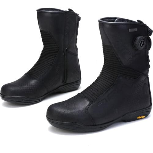 ARCX Motorcycle Waterproof Leather Boots, Street Touring Boots Adventure Travel Boots Breathable with ATOP Closure System