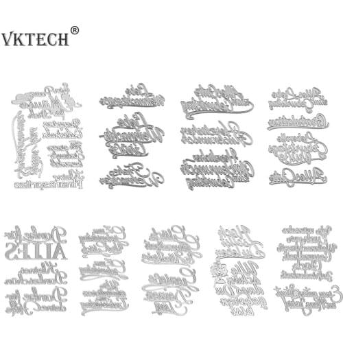 German Words Metal Cutting Dies Stencils for DIY Scrapbooking Photo Album Paper Card Embossing Decorative Handmade Craft