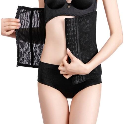 Steel Bone Body Shaper Waist Trainer Breathable Adjustable Buckle Shape Belt Women Shapewear Corsets Floral Tummy Slimming Belts