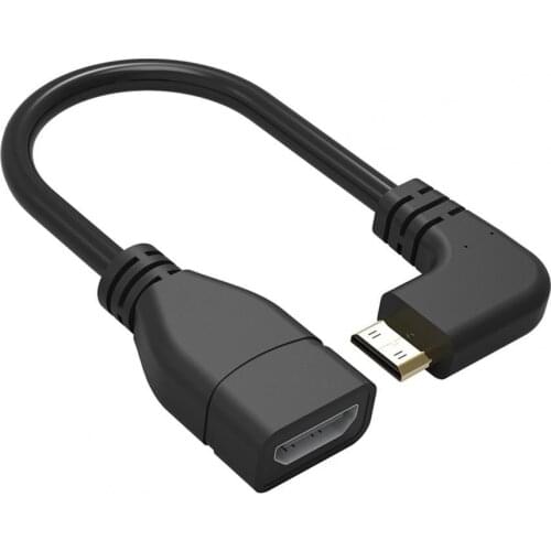 Opposite Right Angle 90 Degree Mini Male to Female HDMI-Compatibe Converter Adapter Cable Converter Adapter HDTV Connector