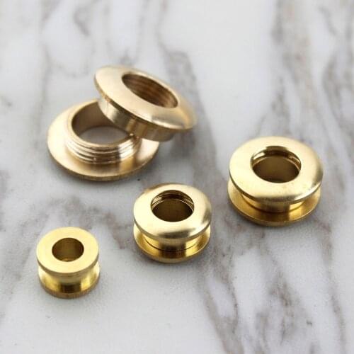 2pcs Solid Brass Screw Back Eyelets with Washer Grommets Leather Craft Accessory for Bag Garment Shoe Clothes Jeans Decoration