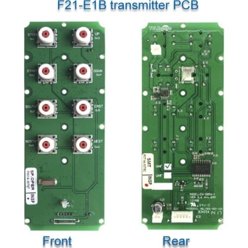 Telecontrol wireless industrial radio crane hoist remote control f21e1b transmitter emitter PCB circuit for remote F21E1B repair