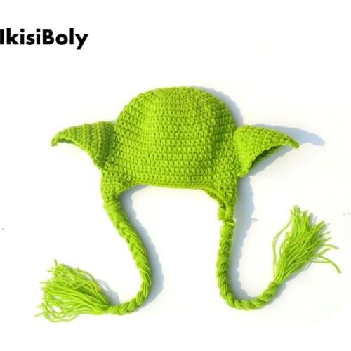 Newborn Baby Photography Props Cartoon Hat Infant Girl Boy 3M Valuable Green Designer Knitting Clothing Accessories Costumes