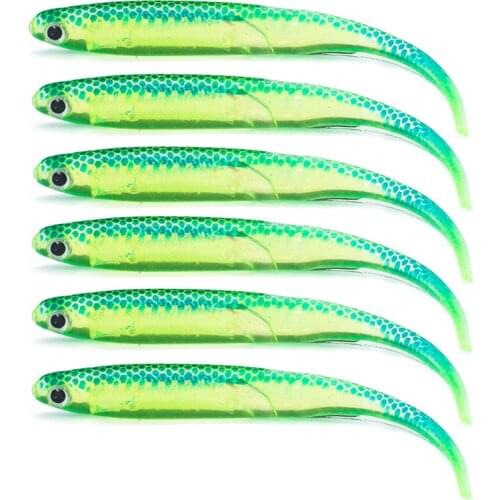 SEALURER 6pcs/lot Classic 9cm/2.6g Soft Lures Swimbaits Artificial Bait Silicone Lure Fishing Tackle Fishing Lures
