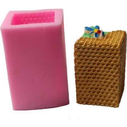 Honeycomb Candle Silicone Mold Square Shape Soap Form Cake Baking Mould DIY Gypsum Clay Crafts Handmade Aromatherapy Decoration