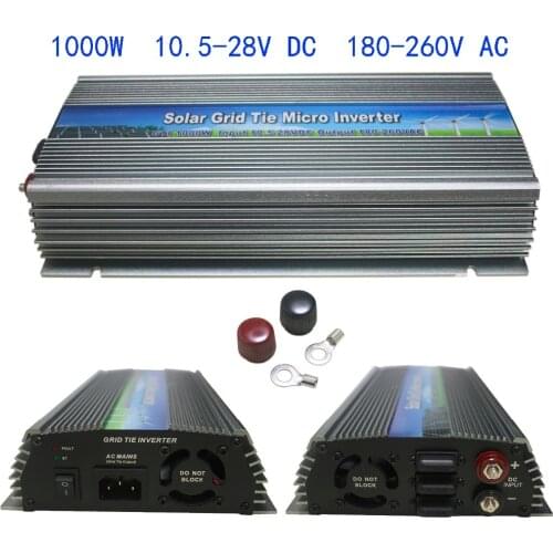 Sale!1000W MPPT grid tie solar inverter,10.5-28V DC,180-260V AC,Solar grid tie inverter,CE