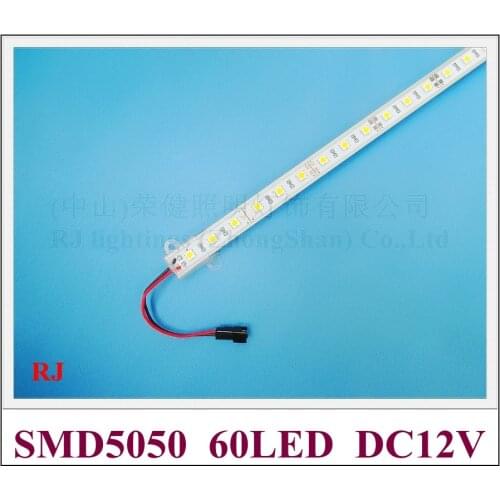 LED rigid strip light 5050 LED light bar cabinet light 100cm 60 led SMD5050 DC12V U shape style free shipping