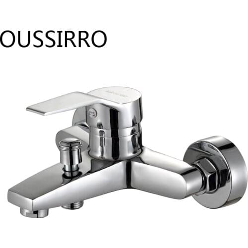 G1/2 Hot Faucet Bathroom Bath Faucet Shower Faucet Bathtub Shower Material Cold Polish Chrome Finish Thermostatic Shower Mixer