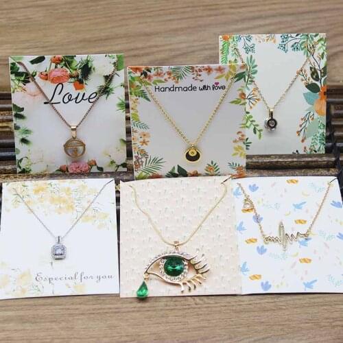 10x8cm DIY Handmade jewelry package tag card marbling flower pattern necklace pendant packing card 50pc/25pcs+25oppbag/lot