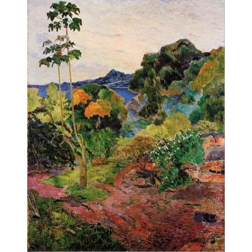 High quality Oil painting Canvas Reproductions Martinique Landscape (1887) by Paul Gauguin hand painted