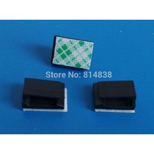 Wkooa NC912 Black Nylon Plastic Self Adhesive Tie Mount Wire Saddle Side Entry 1000 Pcs