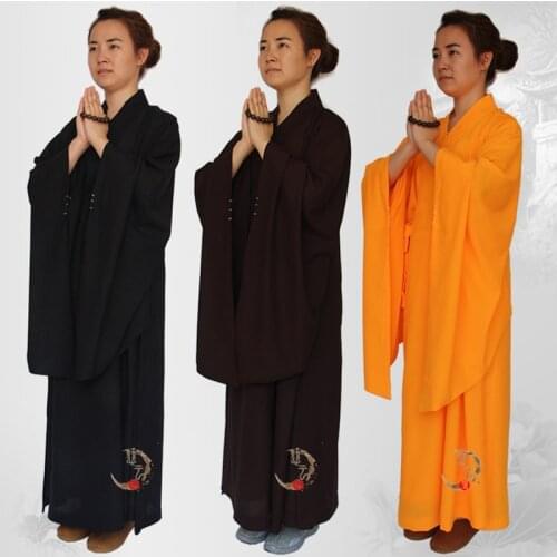 Buddhist monk robes women buddhist clothing female meditation clothing buddhist robe shaolin monk clothing AA878