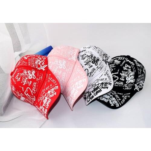 Women and Mens Baseball Hats Graffiti Printed Caps Cotton Versatile Sunshade Casual Mens and Womens Hat Cap for Boy
