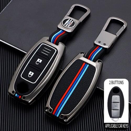 1x Zinc Alloy Car Key Case For Nissan Rogue Altima Maxima Sentra X Trail Patrol Murano Pathfinder Serena Kicks Armada Smart key