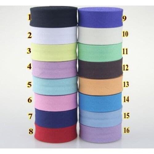 1'' 25mm Width Cotton Bias Tape For Craft Sewing DIY Clothing ironed single fold Bias binding Fabric needlework accessories