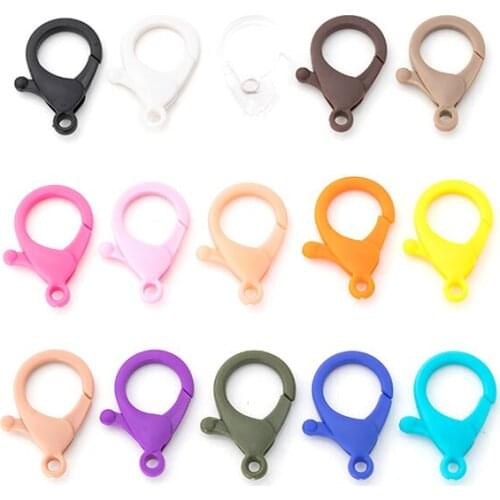 10 pieces/OPP bag plastic seven color hook lobster hook hanging hole, used for DIY jewelry accessories hanging small doll