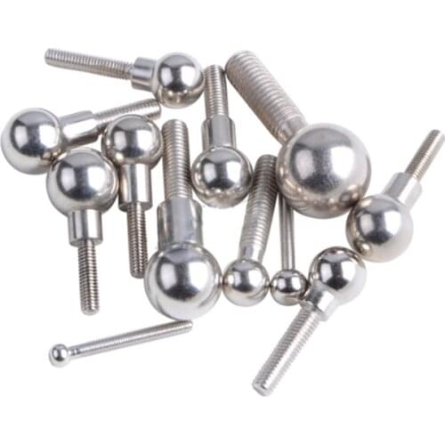 2Pcs M3 M4 M5 M6 M8 3D Printer Accessories Delta Balls Head Screws Bolts Steel Ball Spherical Screw rod Bolt 30mm-45mm Length