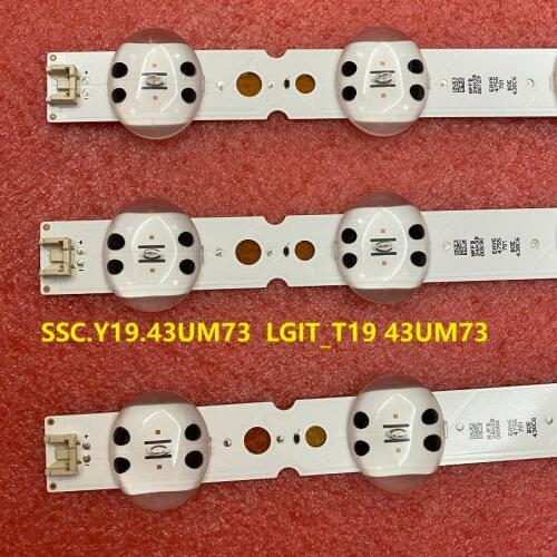 3pcs/set LED Backlight for LG 43UM4390PLC 43UM74006LB 43UM7450PLA 43UM7390PLC 43UM7400PLB 43UM7300PSA 43LM6300PSB SSC.Y19.43UM73