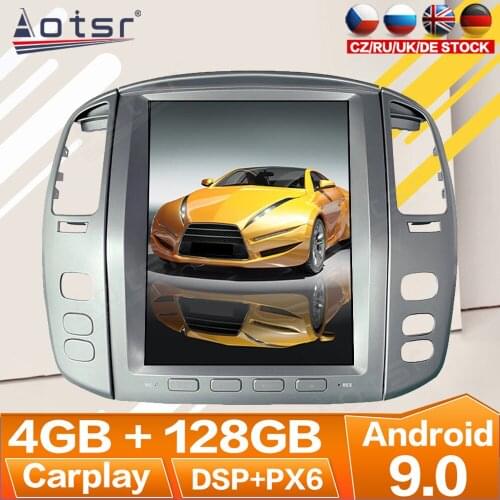 4+128G For Toyota Land Cruiser LC100 2003+ Android Radio Multimedia Car Cassette Recorder Stereo Player Tesla GPS Navi Head Unit