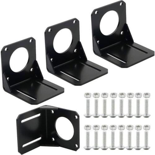 4Pcs 57 Stepper Motor Nema 23 Fixed Seat, Nema 23 Stepper Motor Steel Mounting Bracket,with Mounting Screws