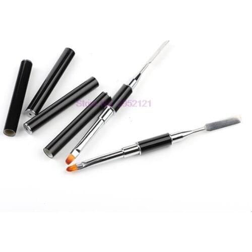 500pcs Nail Art Pen Slice Brush Dual-Ended Slice Shape Tool Polish Gel Extension Nail Brushes hot