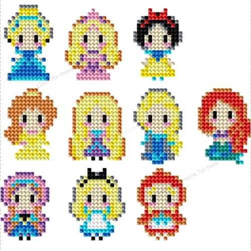 5D DIY Disney Diamond Painting Full Round Princess Marvel Santa Child Diamond Sticker Cross Stitch Home Decoration for Christmas