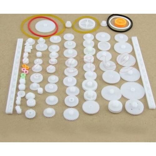 75 Kinds Plastic Shaft Single Double Reduction Crown Worm Gear Kit For Robot DIY