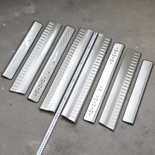 Car styling ACCESSORIES For Dodge Journey / Jcuv 2013-2016 Door Scuff Sill Plates Kick Step Entry Trim Cover Plate 8pcs