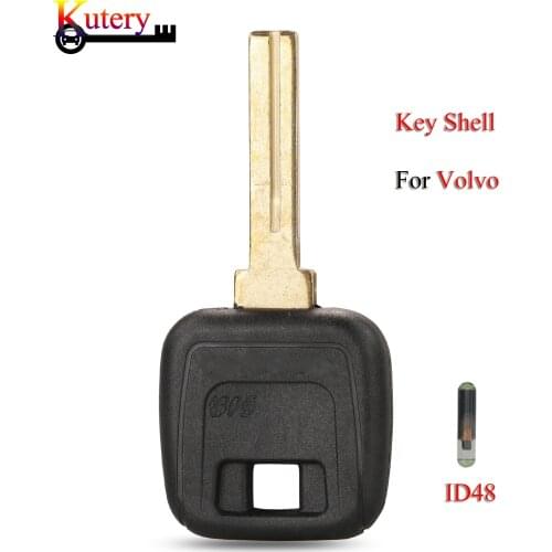 Kutery Remote Car Key Shell For Volvo S40 V40 850 960 C70 S70 D30 XC70 With ID48 Chip Uncut Blank Blade Replacement Case Cover