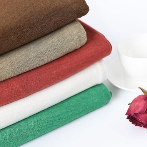 Hot Sale Xintianji 21s Cotton Linen Knitted Sewing Fabric By Meter For Tee Shirt In Summer 100*170cm K302639