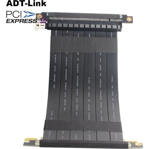 PCIe x16 to x16 adapter Cable graphics video cards extension 90 Degree Reverse Angled for ITX motherboard chassis mini pc-case